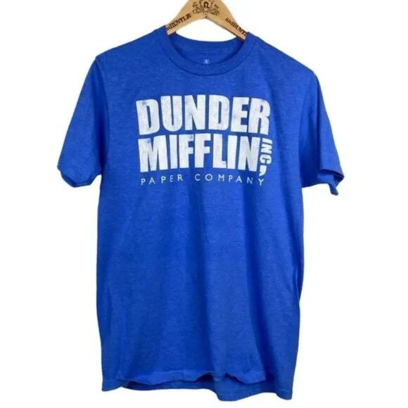 RIPPLE JUNCTION THE OFFICE MEN'S DUNDER MIFFLIN PAPER COMPANY GRAPHIC SHIRT MED. - Picture 1 of 4